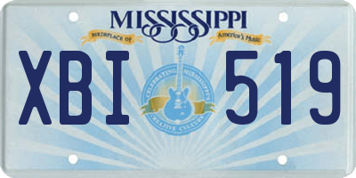 MS license plate XBI519