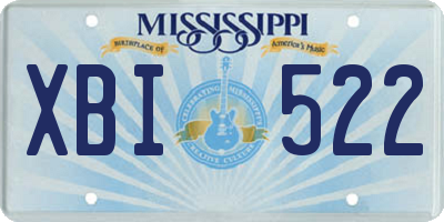 MS license plate XBI522