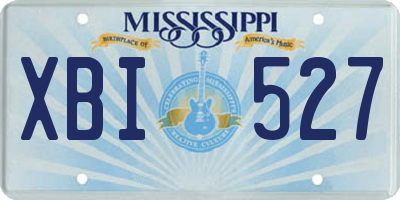 MS license plate XBI527