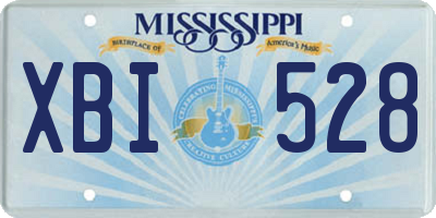 MS license plate XBI528