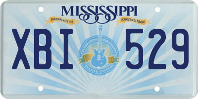 MS license plate XBI529