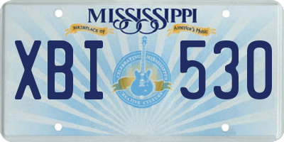 MS license plate XBI530