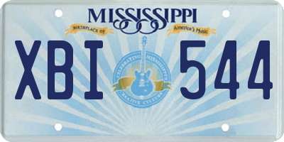 MS license plate XBI544
