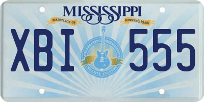 MS license plate XBI555
