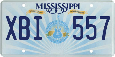 MS license plate XBI557
