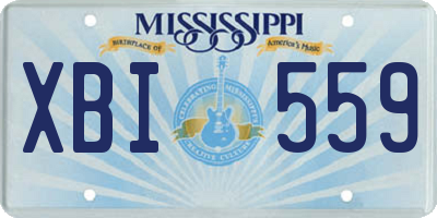 MS license plate XBI559