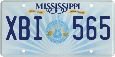 MS license plate XBI565