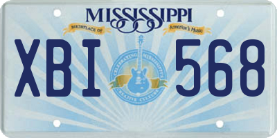 MS license plate XBI568
