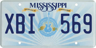 MS license plate XBI569