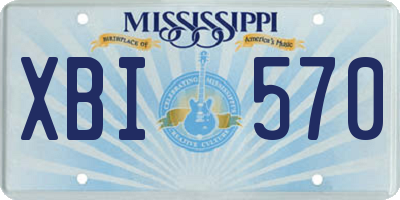 MS license plate XBI570