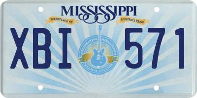 MS license plate XBI571