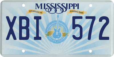 MS license plate XBI572