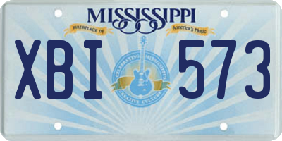 MS license plate XBI573