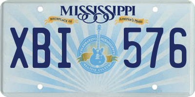 MS license plate XBI576