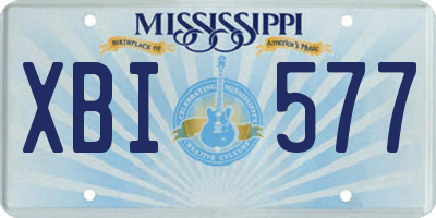 MS license plate XBI577
