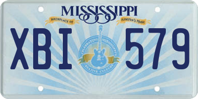 MS license plate XBI579