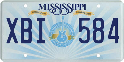 MS license plate XBI584