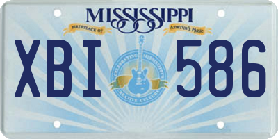 MS license plate XBI586