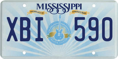 MS license plate XBI590