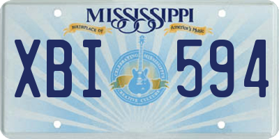 MS license plate XBI594