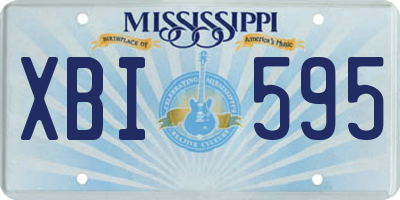 MS license plate XBI595