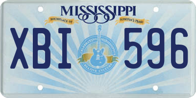 MS license plate XBI596