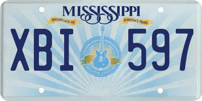 MS license plate XBI597