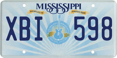 MS license plate XBI598
