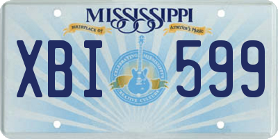 MS license plate XBI599
