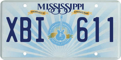 MS license plate XBI611