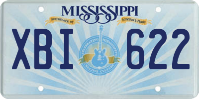 MS license plate XBI622