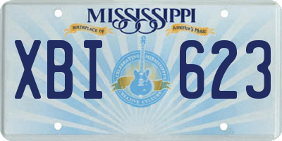 MS license plate XBI623