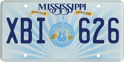 MS license plate XBI626