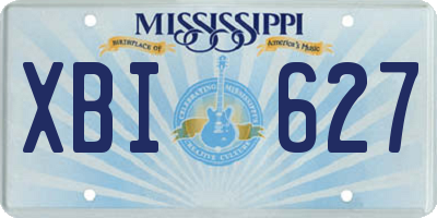 MS license plate XBI627