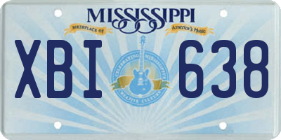 MS license plate XBI638