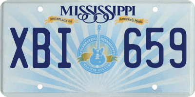 MS license plate XBI659