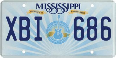 MS license plate XBI686