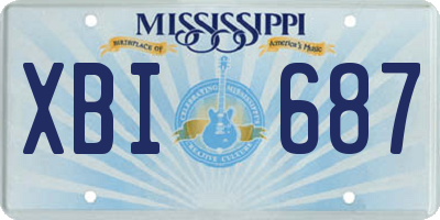 MS license plate XBI687