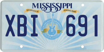 MS license plate XBI691