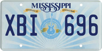 MS license plate XBI696