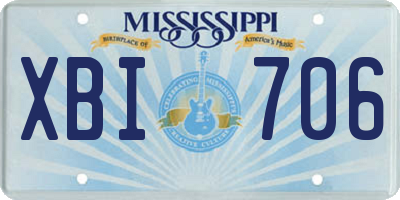 MS license plate XBI706