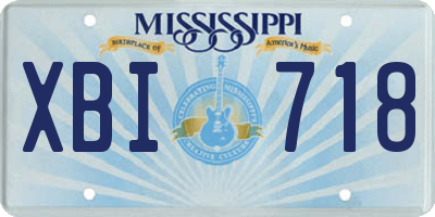 MS license plate XBI718