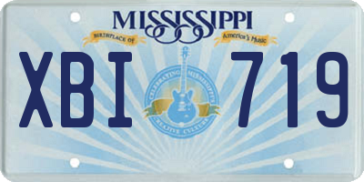 MS license plate XBI719