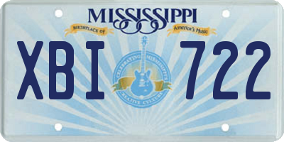MS license plate XBI722