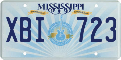MS license plate XBI723