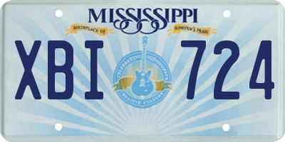 MS license plate XBI724