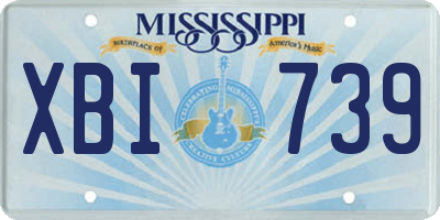 MS license plate XBI739
