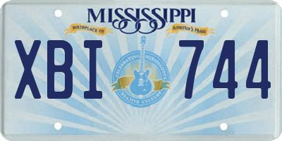 MS license plate XBI744