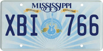 MS license plate XBI766