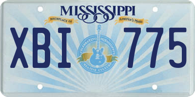 MS license plate XBI775